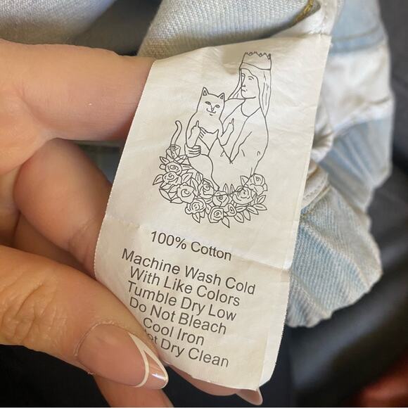 RIPNDIP Stop Being A P*ssy Denim Jacket - Picture 6 of 7